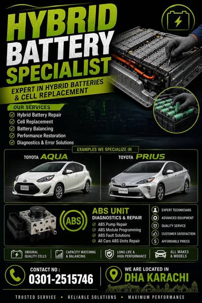 Hybrid Battery Specialist ABS Unit Replacement - Cell Available