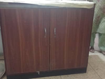 Wooden Ironing Board Cabinet with Storage Cupboard