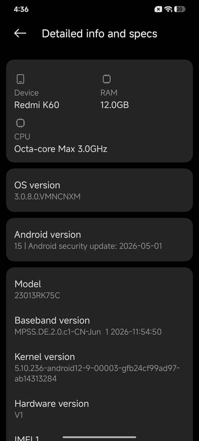 Xiaomi Redmi K60