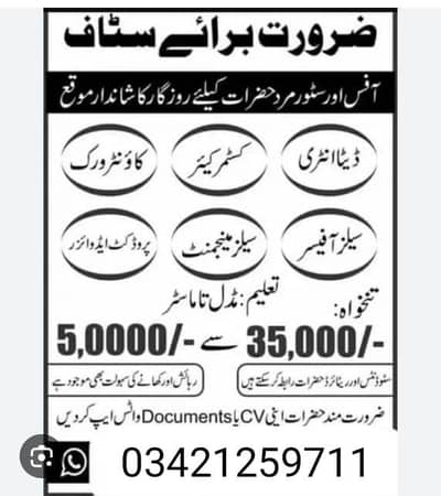females office work for male and female