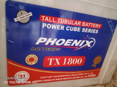  Phoenix TX 1800 Tall Tubular Battery (12V 185Ah)