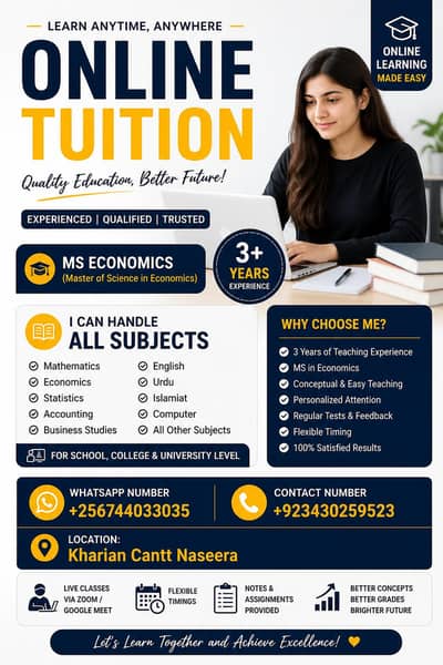 Professional Female Tutor| online & home | All subjects available