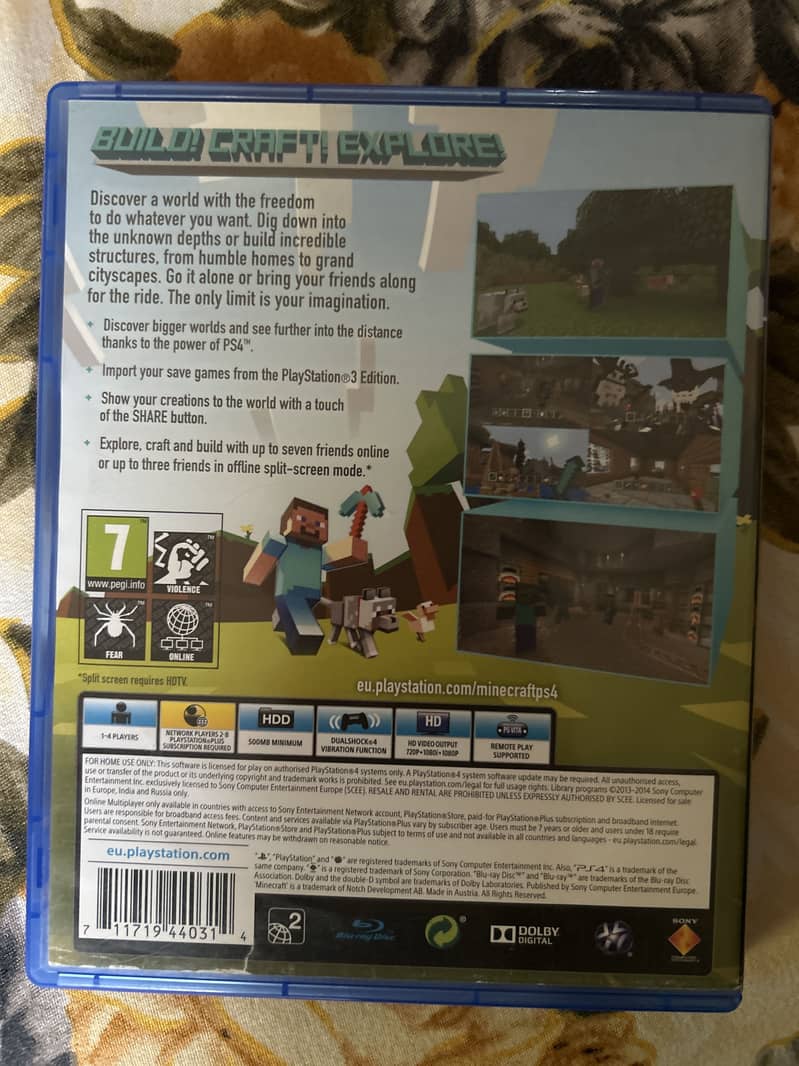Minecraft for PS-4 1
