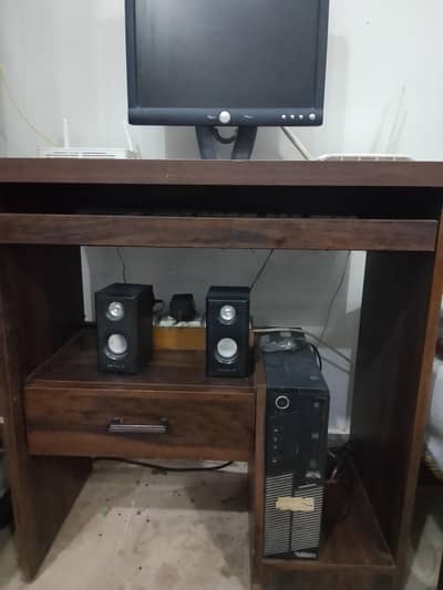 Computer table with drawer