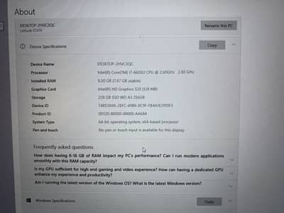 Dell latitude E7470