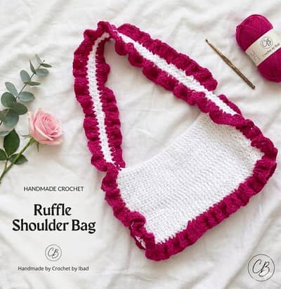 Ruffle Shoulder Bag