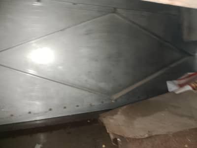 stainles steel french fries fast food cart with axhaust hood excellent