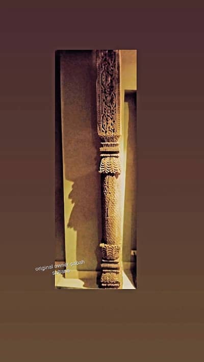 Diyar Wood Carved Pillars (Pair) – Antique Swati