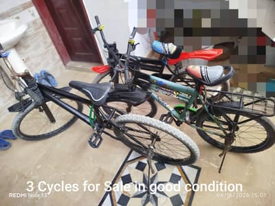 3 used cycles for Sale in good condition, slightly used (10k-17.5k)