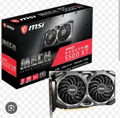 MSI  Radeon Rx 5500xt 8gb