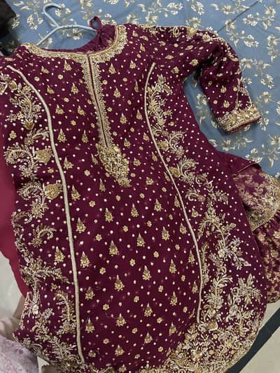 Designer bridal dress one time used fresh and new