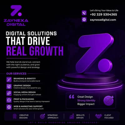 Digital Marketing & Graphic Design Services – Zaynexa Digital