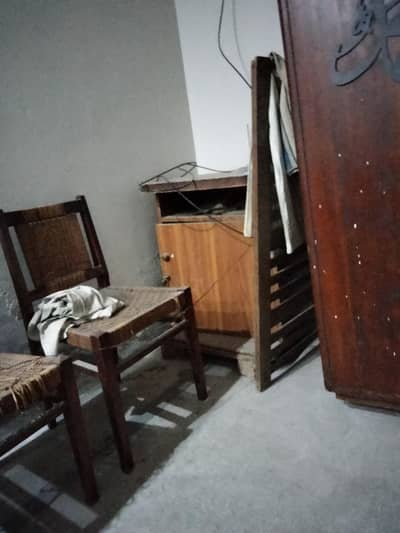 Wooden shelf for computer