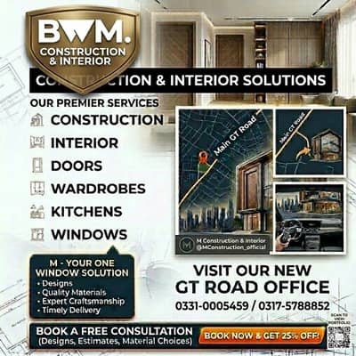 Modern Construction &Interior Solutions Luxury Kitchen, Doors,Wardrobs