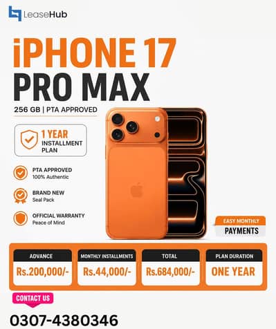 Apple iPhone 17 Pro Max Pta Approved On Easy Installment Plan