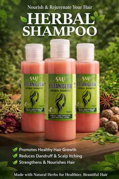 sw botoni Glow herbal shampoo  natural care