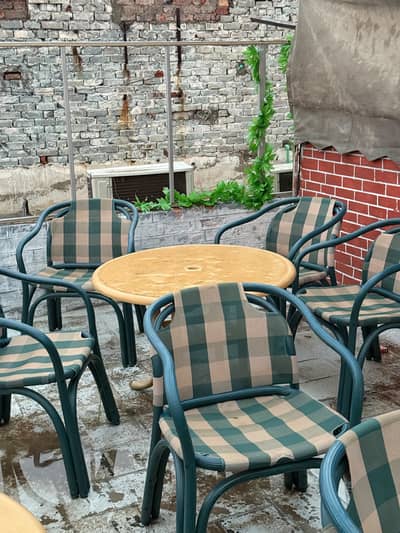 Outdoor PVC plastic chairs and Tables