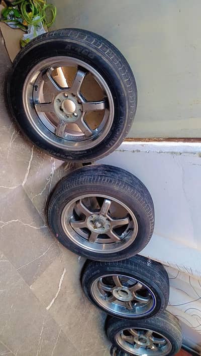 16 inch Alloy rims with tyres semi hollow