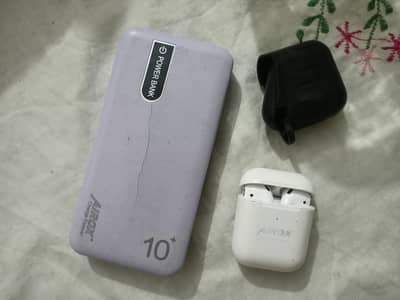 Airox Company Power Bank and Earbuds for sale with lead and boxes