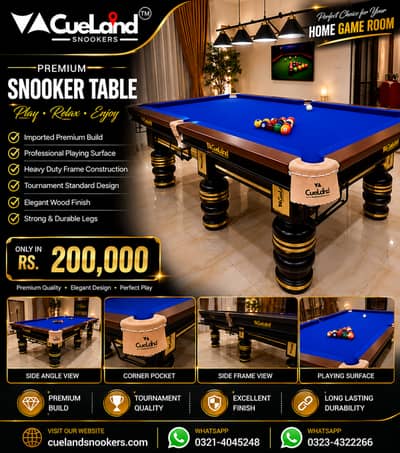 Home Game Room | Club Setup |Premium Tables | Snooker Manufacturer