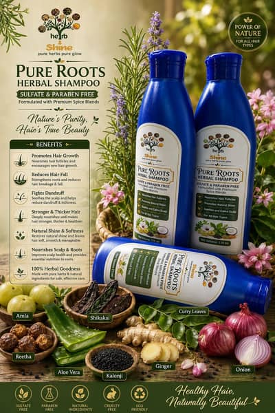 Pure roots herble shampoo
