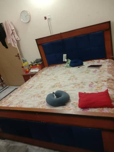 wooden bed