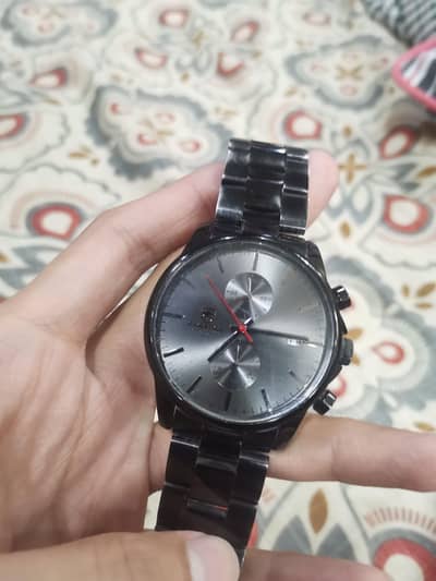 cheetah watch in black color