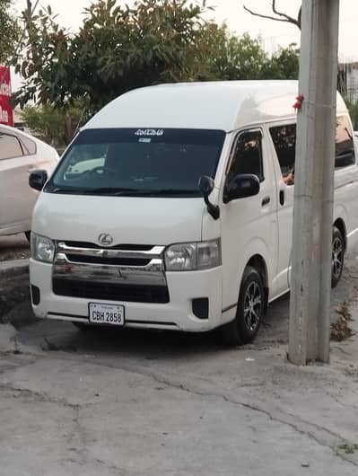 Toyota Hiace Grand Cabin highroof available for booking tour rent