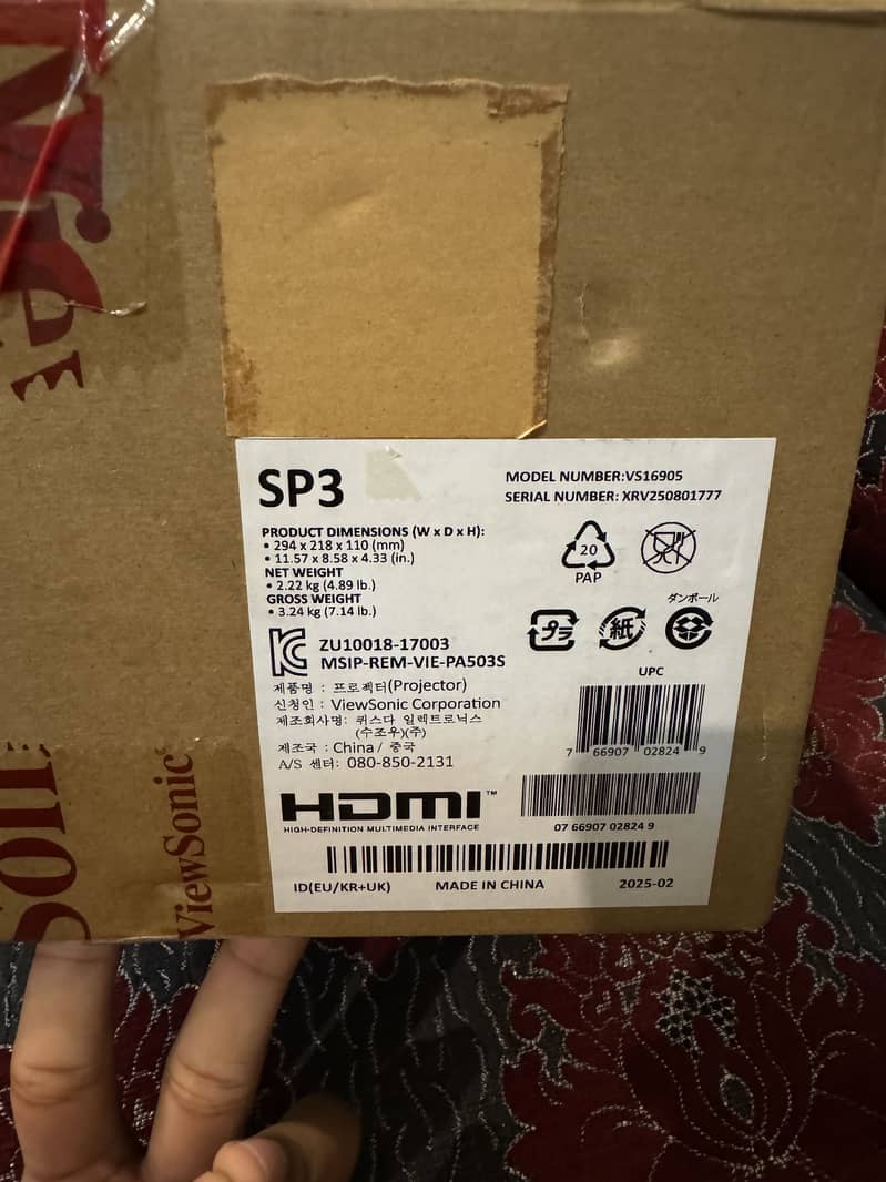 VIEWSONIC SP3 PROJECTOR 2