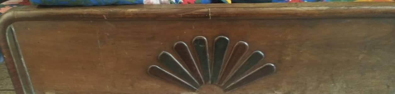 Double Wooden bed for sale Condition 70percent