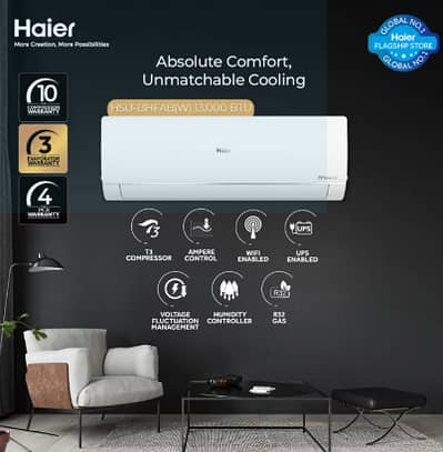 Haier AC - 1 Ton DC Inverter - T3 Series (Brand New - 01 Month Used)