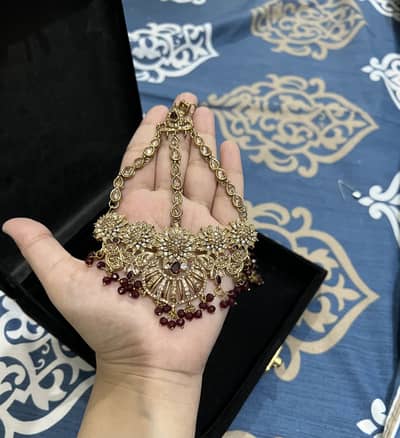 Bridal jhumar + teeka for hijabis