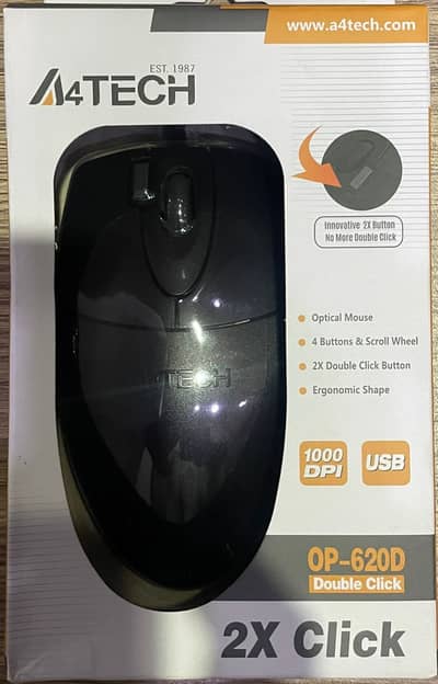 A4tech Mouse OP-620D  - Brand New