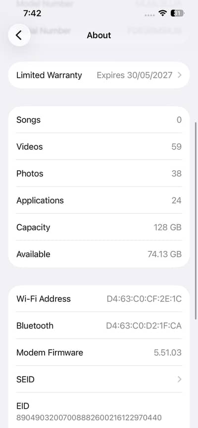 Iphone 13 JV only 15 days use 128