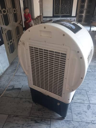 super asia fan cooler gud condition mallah remote with ice 4 bottle