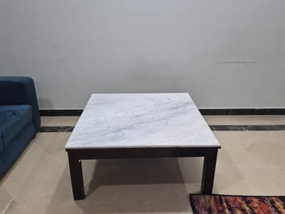 42 x 42 orignal marble heavy top with wooden base