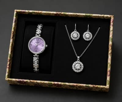 Ladies watch set | jewellery set | big offer