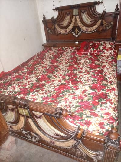 Bed with mattress