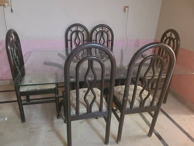 Dining table set for 6 family members