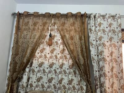 4 curtain set 2 single 2 double 1 net