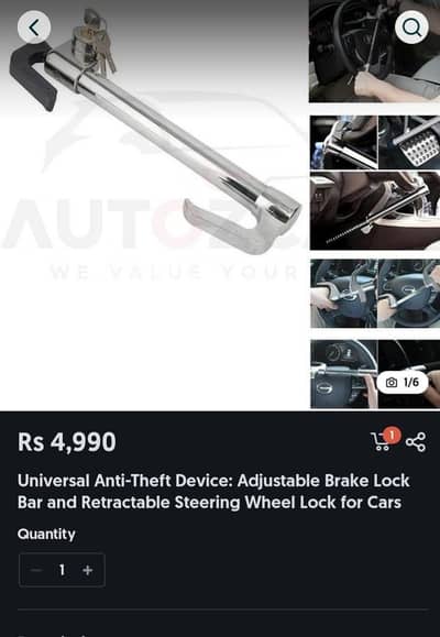 Car Handle Lock i. e Security lock