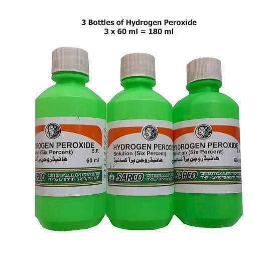 hydrogen  peroxid6% pack of 3