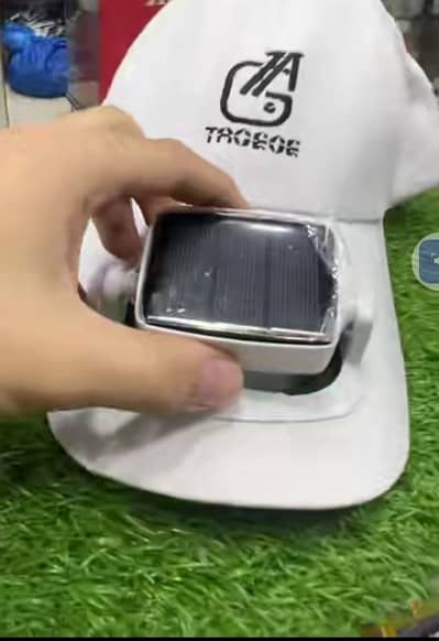 Solar Panel Cap with Cooling Fan