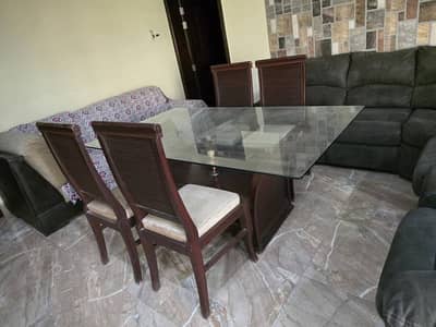 6 Seater Dining Table With Glass