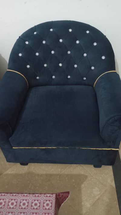 Luxury Velvet (5 seater) Sofa Set with covers for Sale