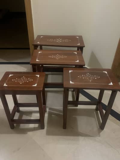 4 set of wooden Tables