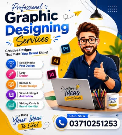 03710251253  Graphic designing services available