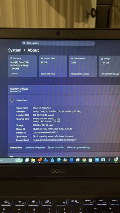 Dell latitude 3510 i7(10gen)