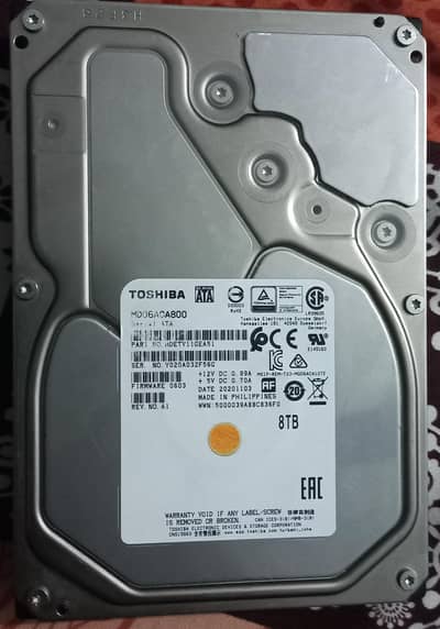 Toshiba 8TB Hard Drive