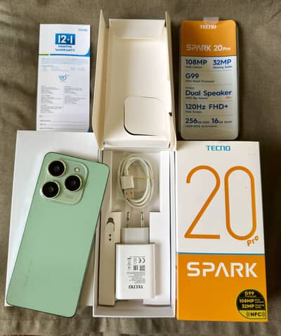 Tecno Spark 20 Pro (8gb 256gb) Complete Box